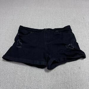 New York & Company Shorts Black Distressed Pockets Women’s Size 10